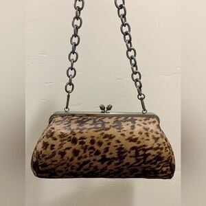 Handmade Real Hair On Calf-hide "Tulip" Kisslock Shoulder Bag & 2 Strap Styles